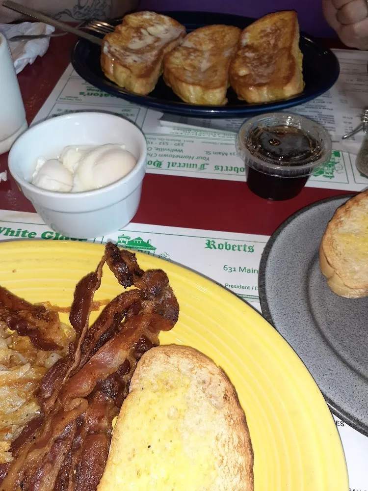 Poached Eggs Bacon Sausage Gravy